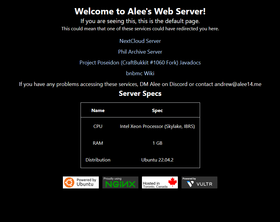 server.alee14.me Website